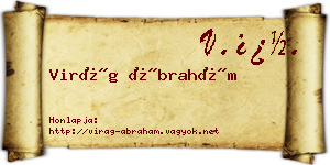 Virág Ábrahám névjegykártya
