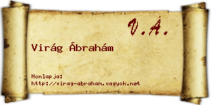 Virág Ábrahám névjegykártya